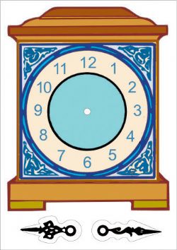 Time Clock Cut Out 3 PC. 